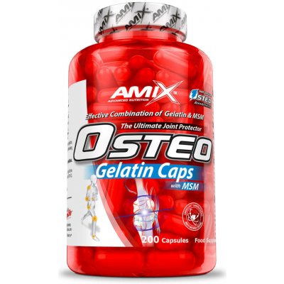 Amix Nutrition osteo gelatin + msm 200 kapslí – Hledejceny.cz
