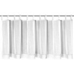 Vitrážní záclonka s poutky 150x45cm přírodní – Zboží Mobilmania