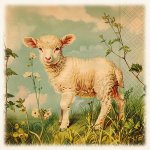 Skona Ting Papírový ubrousek Spring Animals Lamb – Hledejceny.cz