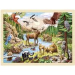 GOKI Dřevěné Divoká příroda Severní Ameriky 96 dílků – Zboží Dáma