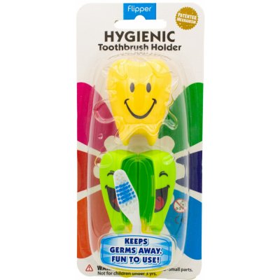 Flipper Cheers a Lought antibakteriální krytky na zubní kartáček žlutá a zelená 2 ks – Sleviste.cz