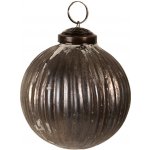 Clayre & Eef Granitová skleněná vroubkovaná vánoční ozdoba S - Ø 8*8 cm – Hledejceny.cz