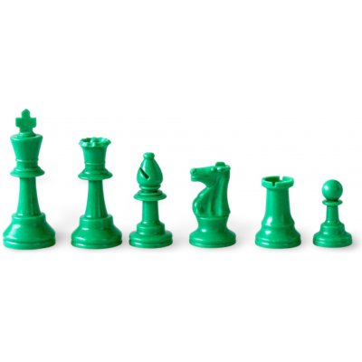 Šachové figurky Staunton, velké, zelené – Zboží Živě