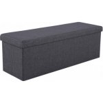 Kondela Skládací taburet, šedá látka, UMINA – Sleviste.cz