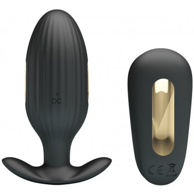 Pretty Love Kelly Electric Shock Massager Vibrační anální kolík s elektrostimulací černý – Zboží Dáma