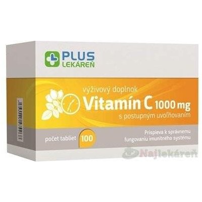 Plus Lékárna Vitamin C 1000 mg s postupným uvolňováním 100 tablet – Hledejceny.cz