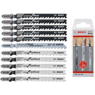 Bosch Wood 15-dílná sada pilových plátků do kmitací pily na dřevo 2607011436 – Zboží Mobilmania