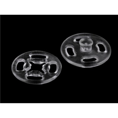 Prima-obchod Plastové patentky / stiskací knoflíky transparentní Ø13 mm, Ø15 mm, barva 3 13 mm transparent – Zboží Dáma