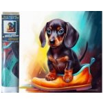 Norimpex Diamantové malování Jezevčík v botě 30 x 40 cm – Hledejceny.cz