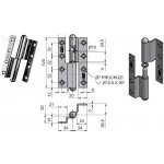 Satos Závěs dveřní lomený 120 Ni''P'' č.93103700 – Sleviste.cz