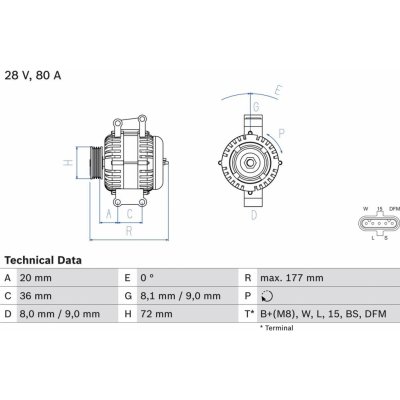 generátor BOSCH 0 986 046 580 0 986 046 580 – Zbozi.Blesk.cz