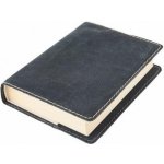 Kožený obal na knihu Klasik M 22,7 x 36,3 cm kůže černá semiš – Zboží Dáma