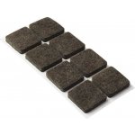 Walteco Filcové podložky 20x20mm, samolepicí, hnědé, 32 ks , 84948 – Zboží Mobilmania