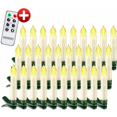 monzana® Sada 30 LED vánočních svíček | bílé – Hledejceny.cz