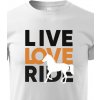 Dětské tričko dětské tričko Live love ride, bílá