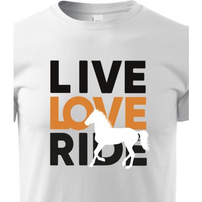dětské tričko Live love ride, bílá – Zboží Mobilmania