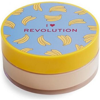 make-up Revolution London I Heart Revolution Loose Baking Powder jemný pudr pro zmatnění a fixaci make-up Banana 22 g