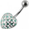 Piercing Šperky4U stříbrný piercing do pupíku srdíčko BP01175-Q