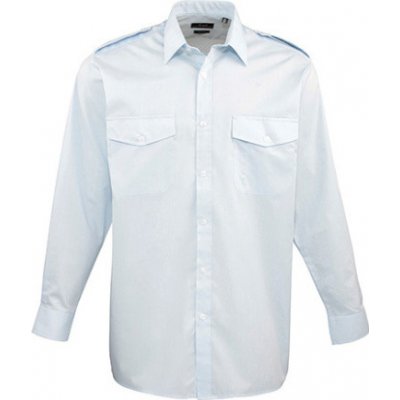 Premier Workwear Unisex pilotní košile s dlouhým rukávem PR210 light blue