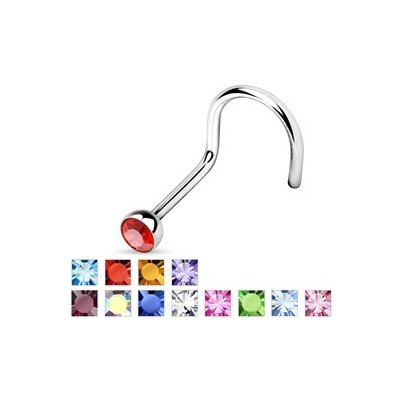 Piercingate piercing do nosu s kamínkem PNO00224 modrá – Zboží Mobilmania