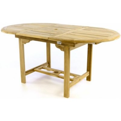 Divero 47195 Zahradní jídelní stůl z týkového dřeva 120/170 cm – Zboží Mobilmania