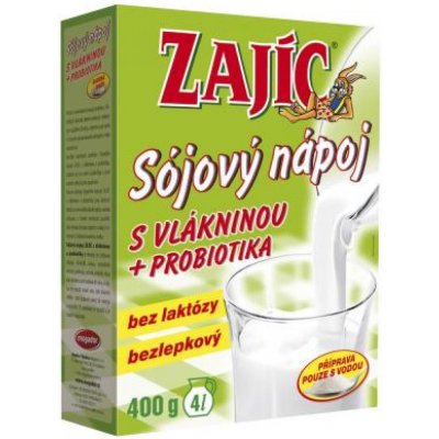Zajíc Sójový nápoj s vlákninou 400 g – Zbozi.Blesk.cz