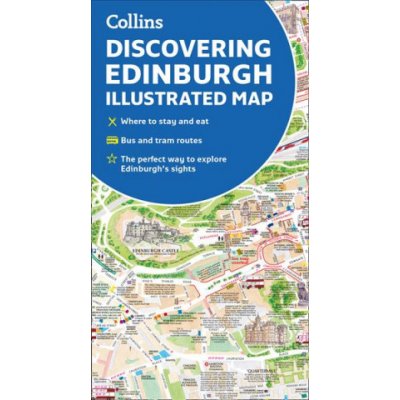 Discovering Edinburgh Illustrated Map Beddow DominicSheet map folded
