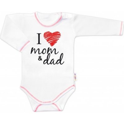 Baby Nellys Body dlouhý rukáv I love mom & dad – Zboží Mobilmania