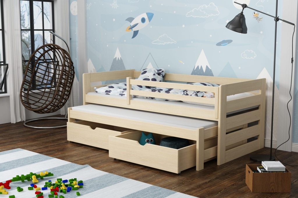 DP - Detske postele Jola s výsuvným lůžkem a úložným prostorem Barva Šedá