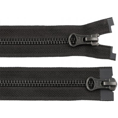 Zip kovový YKK No 5 dělitelný 2 jezdce / dvoucestný 80 cm na kožené bundy Varianta: černá černý nikl, Balení: 1 ks 62566/162922/290436 – Hledejceny.cz