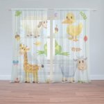 Sablio Záclony Zvířátka 3: 2ks 150x250cm – Hledejceny.cz