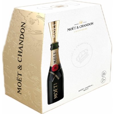 Moët & Chandon Impérial Brut 12% 6 x 0,2 l (dárkové balení 6 zlatých nápitků)