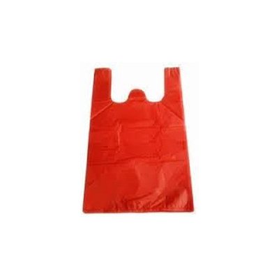 COpack - Mikrotenové tašky HDPE 4 kg červené 22 + 12 x 47 cm - silné- (50 ks)