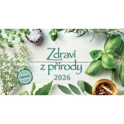 Zdraví z přírody stolní 28 x 15 cm 2026 – Zboží Dáma