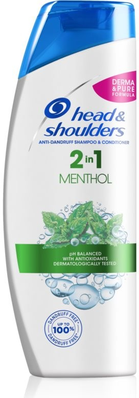 Head & Shoulders Menthol Fresh 2in1 Šampon proti Lupům 330 ml. Osvěžující Mentolová Vůně