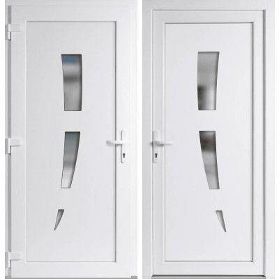 OknaDvereNaMiru.cz Vchodové dveře STYL 123 Bílá / Bílá 100 x 215 cm – Hledejceny.cz