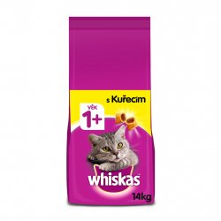 Whiskas granule s kuřecím pro dospělé kočky 14kg