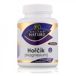 Golden Nature Magnesium Hořčík Chelate+Vitamin B6 100 kapslí