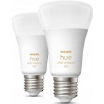 Philips Hue BT LED žárovka E27 9.5W teplá bílá 2ks chytrá LED žárovka 806 lm 2200-6500 K stmívatelná – Zboží Živě