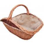 HRADIL Proutěný koš na dřevo ke krbu s jutou 60 x 40 cm – Zboží Dáma