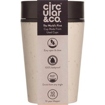 rCUP Kelímek Circula Cream and Black 227 ml