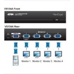 Aten VS-134A VGA rozbočovač 1 PC - 4 VGA 450 Mhz – Sleviste.cz