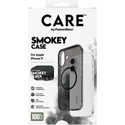 PanzerGlass CARE kryt Apple iPhone 17 Smokey kouřový/černý MagSafe CR97739 – Zboží Mobilmania