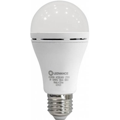 LEDVANCE Žárovka LED CLA60 8W/827 230V E27, s funkcí nabíjení – Zboží Mobilmania