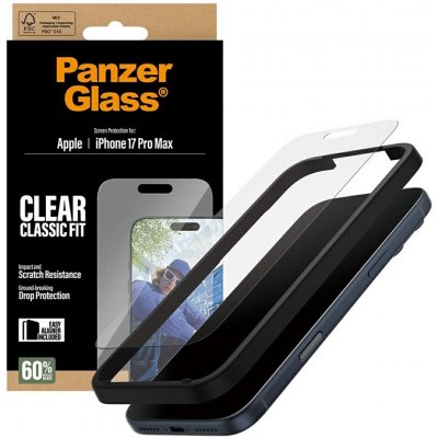 PanzerGlass Classic Fit ochranné sklo s EasyAlignerem iPhone 17 Pro Max čiré 165787 – Zboží Živě