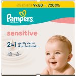 Pampers vlhčené ubrousky Sensitive 9 x 80 ks – Hledejceny.cz