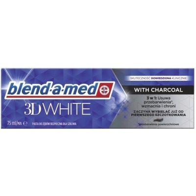 Blend-a-med 3D White With charcoal zubní pasta 75 ml – Zboží Mobilmania
