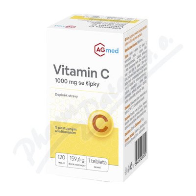 AGmed Vitamin C 1000 mg se šípky 120 tablet – Zbozi.Blesk.cz