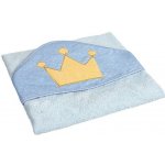 Canpol babies Měkká osuška s kapucí ROYAL BABY 85 x 85 cm modrá – Sleviste.cz