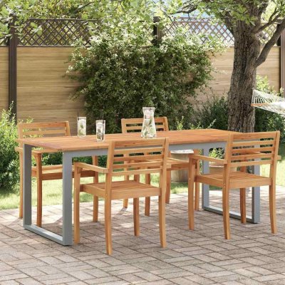 OMAXI 784322 Zahradní jídelní stůl Šedá 200 x 90 x 75 cm – Hledejceny.cz